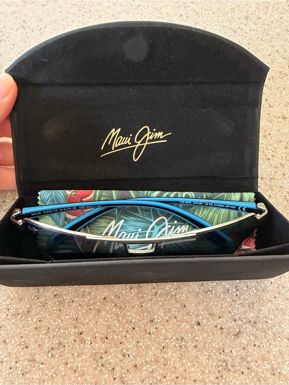 Maui Jim Men's Aviator Sunglasses with Blue Mirrored Lenses - Picture 5 of 5